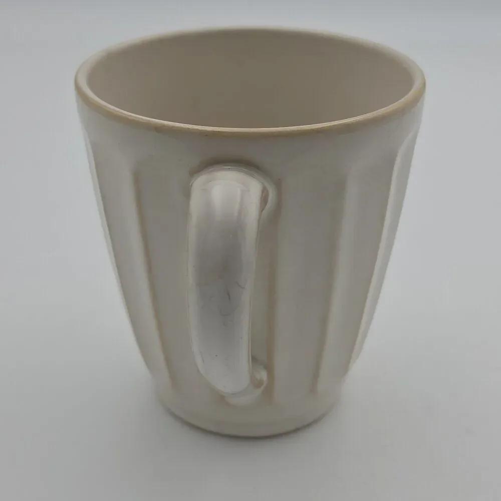 Sango Bistro Cream Coffee Mug Fluted Stoneware Discontinued Replacement